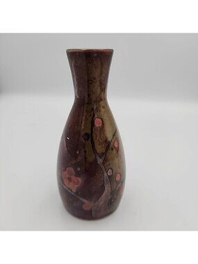 Otagiri OMC Japan Vintage Brown Bud Vase 5" Cherry Blossom